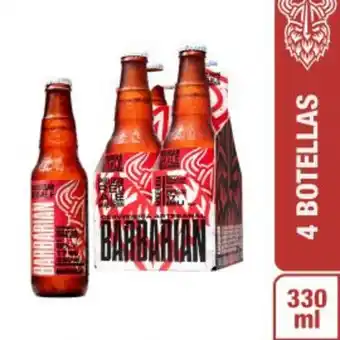 Freshmart Cerveza barbarian red ale 4pack - botella 330 ml - unidad oferta