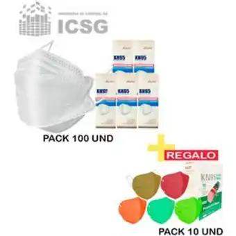 Linio Mascarilla kn95 fish blanco x100 unidade... oferta