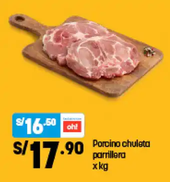 Plaza Vea Porcino Chuleta Parrillera oferta