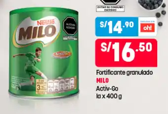 Plaza Vea Milo Fortificante Granulado Activ-Go 400g oferta