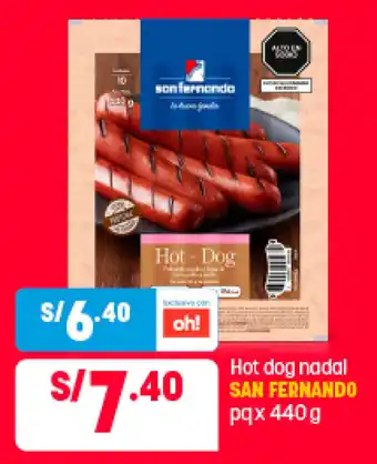 Plaza Vea San Fernando Hot Dog Nadal 440g oferta