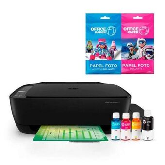 Hiraoka Impresora multifuncional hp ink tank wireless 415 + papel foto adhesivo brillante 120g x 25 hojas jumbo + papel foto brillant oferta