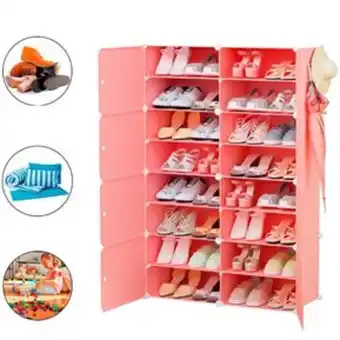 Linio Zapatera organizador 2x8 niveles rosado oferta