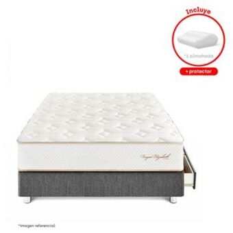 Paraiso del Perú Cama con cajones royal elizabeth | 1.5 plazas oferta