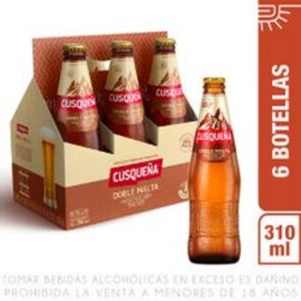 Metro Sixpack cerveza cusqueña doble malta botella 310ml oferta