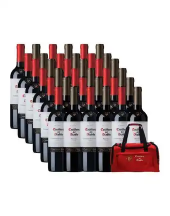 Sumon Licores Vino casillero del diablo 750ml x36und + maletín manchester united oferta