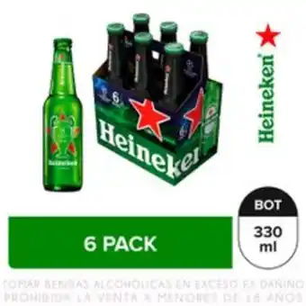 Metro Sixpack cerveza heineken botella 330ml oferta