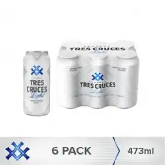 Freshmart Cerveza tres cruces light 6pack - lata 473ml - unidad oferta