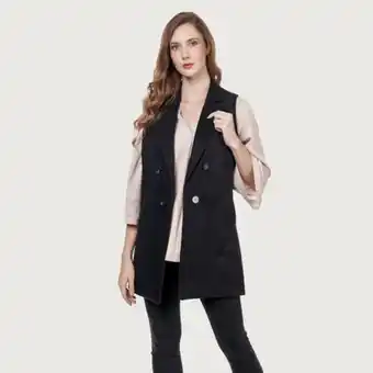 Fina Perú Chaleco bordo negro oferta