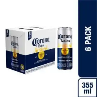 Cerveza corona 6pack - lata 355 ml - unidad