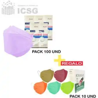 Linio Mascarilla kn95 fish lila x100 unidades... oferta