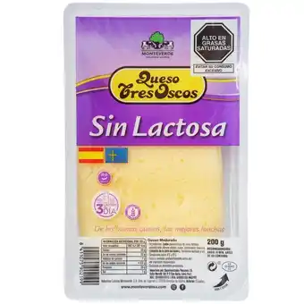 Vivanda Queso sin lactosa tres oscos paquete 200g oferta