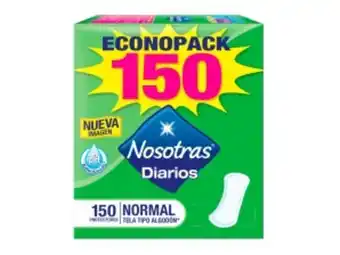 Protectores diarios de tela nosotras normal econo pack - caja 150 un