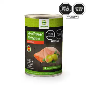 Tottus Aceitunas rellenas salmon tottus 350 gr oferta