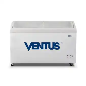 Tottus Congeladora dual tapa vidrio curvo 368l - ctv-368c oferta
