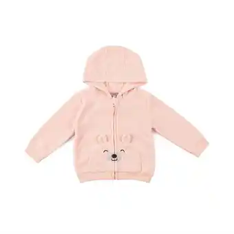 Tottus Polera polar bebé talla 9m rosado osito oferta