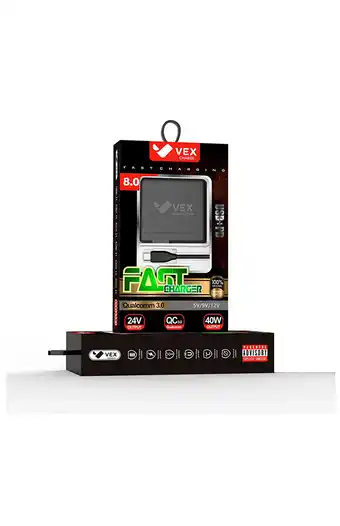 Tiendas EFE Cargador de pared vex tipo c 8.0a negro oferta