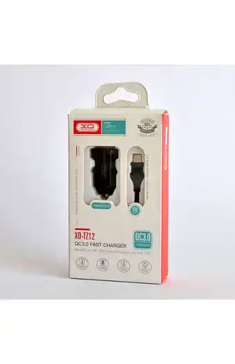 Tiendas EFE Cargador para auto + cable tipo c xo 18w oferta