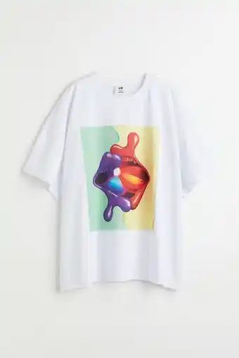 H&M Polo oversize con motivo estampado oferta