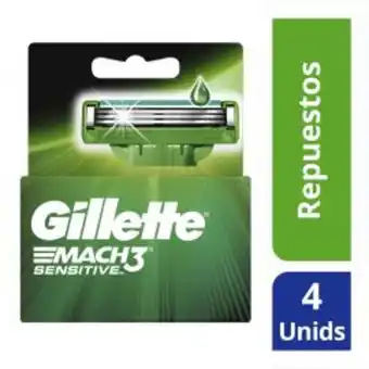Freshmart Gillette mach3 sensitve cartuchos para afeitar 4 und - unidad oferta