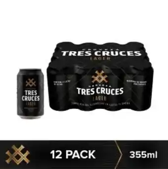 Freshmart Cerveza tres cruces lager 12pack - lata 355ml - unidad oferta
