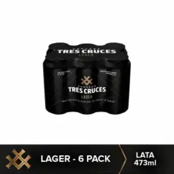 Freshmart Cerveza tres cruces lager 6pack - lata 473ml - unidad oferta