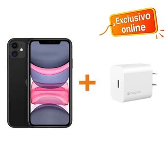 iShop Iphone 11 - 64gb - negro + cargador de pared mophie usb-c 18w - blanco oferta