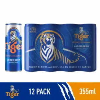 Freshmart Cerveza tiger 12pack - lata 355ml - unidad oferta