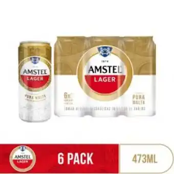 Freshmart Cerveza amstel 6pack - lata 473ml - unidad oferta