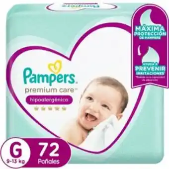 Freshmart Pañales pampers megapack premium care talla g 72 unidades - unidad oferta