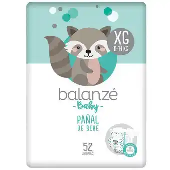 Vivanda Pañal para bebé balanzé baby talla xg paquete 52un oferta