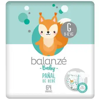 Vivanda Pañal para bebé balanzé baby talla g paquete 64un oferta