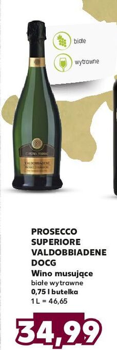 Kaufland Wino Valdobbiadene Prosecco oferta