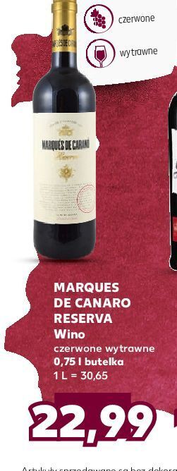 Kaufland Wino Marques De Carano Reserva oferta