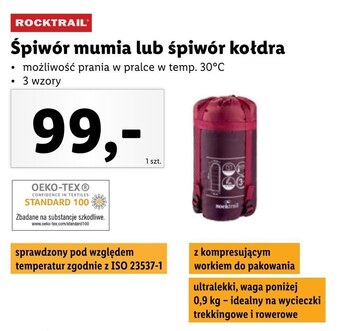 Lidl Śpiwór Rocktrial oferta