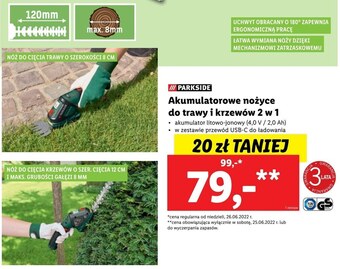Lidl Nożyce akumulatorowe Parkside oferta