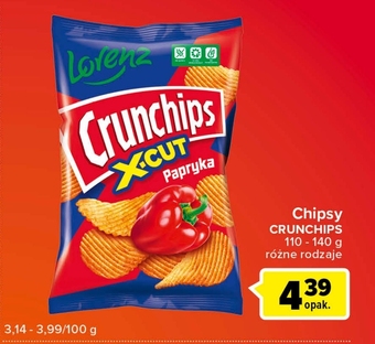Globi Crunchips X-Cut Chipsy ziemniaczane o smaku papryka 140 g oferta
