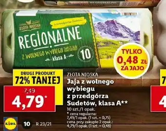 Lidl Jaja z przedgórza sudetów m 1 OPAK 10 SZT oferta