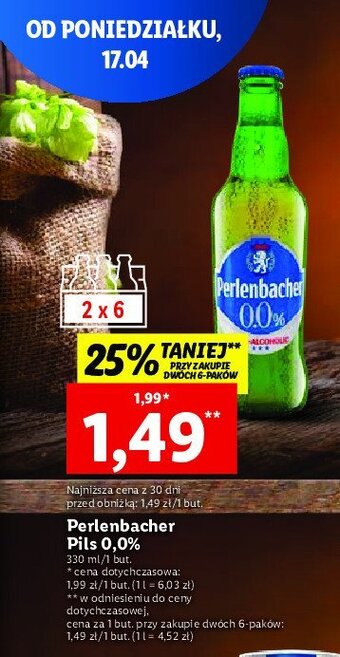 Lidl Piwo 1 BTL 330 ML oferta