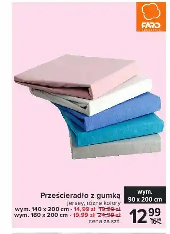 Carrefour Przescieradło jersey z gumką 140 x 200 cm 1 SZT oferta