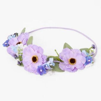 Purple & blue flower crown