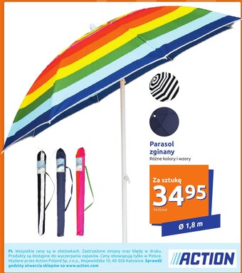 Parasol zginany