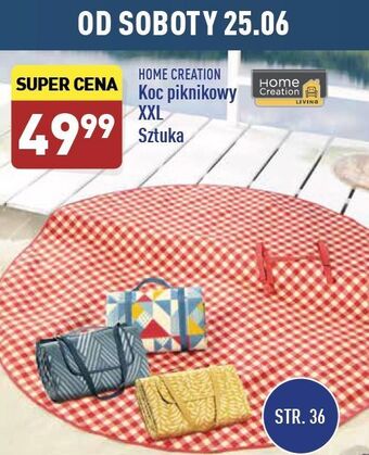 ALDI Koc piknikowy xxl Home Creation oferta