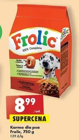 Biedronka Karma dla psa wołowina Frolic oferta