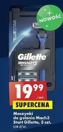 Biedronka Maszynka do golenia + 2 wkłady Gillette Mach3 Start oferta