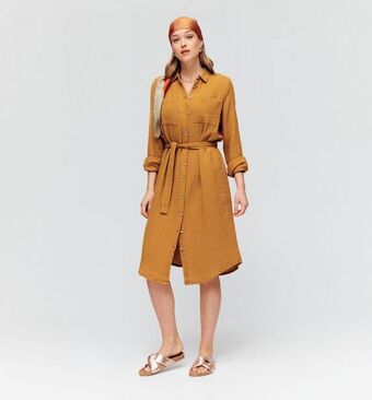 Promod Robe-chemise en gaze de coton oferta