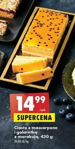 Biedronka Ciasto z mascarpone i galaretka marakują oferta