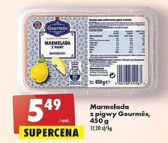 Biedronka Marmolada z pigwy Gourmes oferta