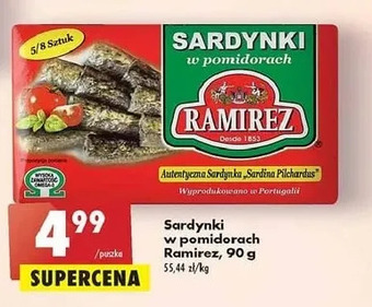 Biedronka Sardynki w pomidorach Ramirez oferta