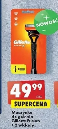 Biedronka Maszynka + 2 wkłady Gillette Fusion 5 oferta